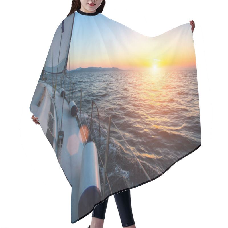 Personality  Yacht At Sailing Regatta  Hair Cutting Cape