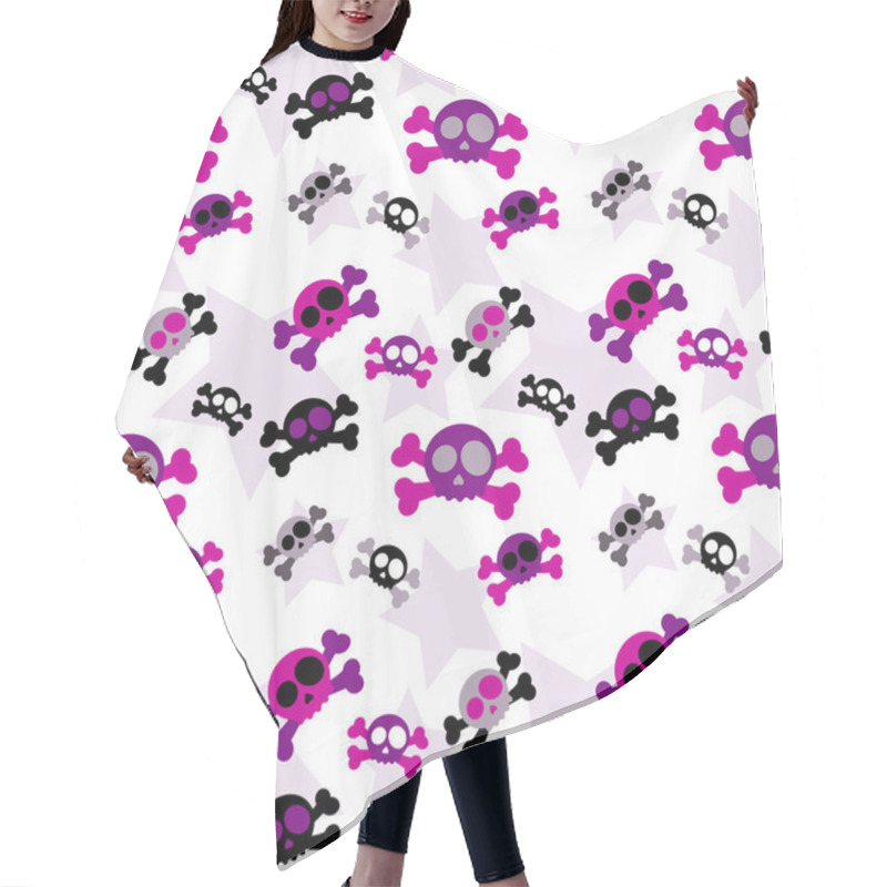 Personality  Girly Skull Background Hair Cutting Cape