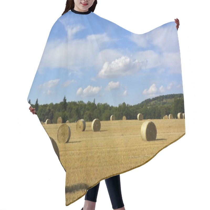 Personality  Agriculture Field With Straw Bales Hair Cutting Cape