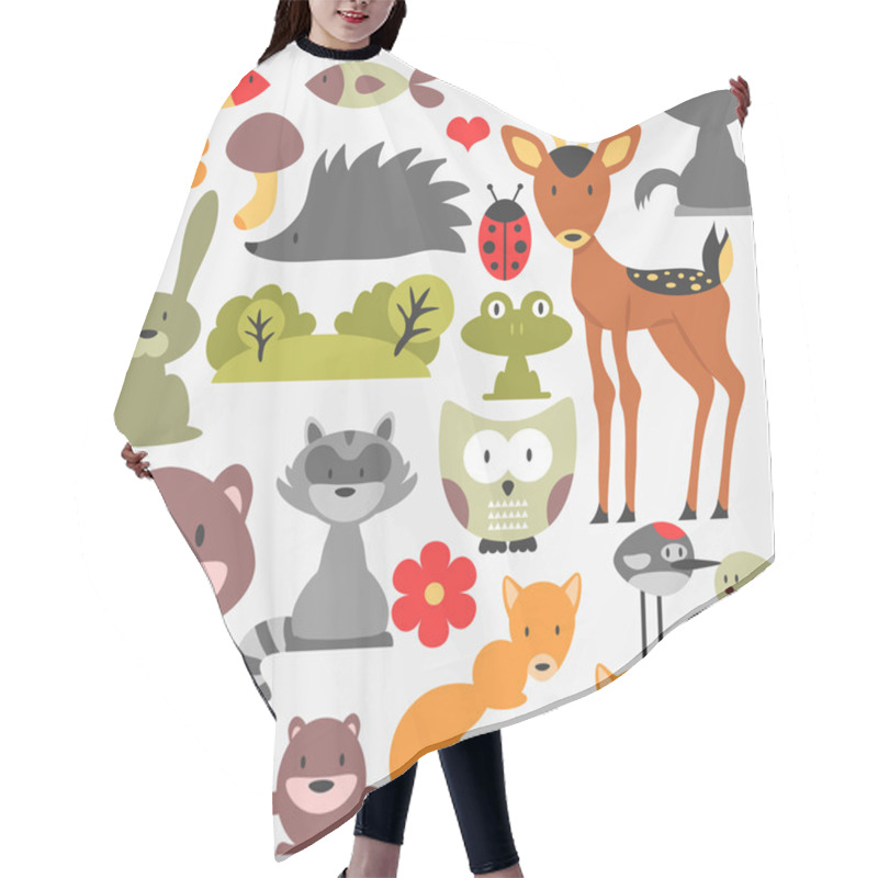 Personality  Set Of Cute Wild Animals Hair Cutting Cape