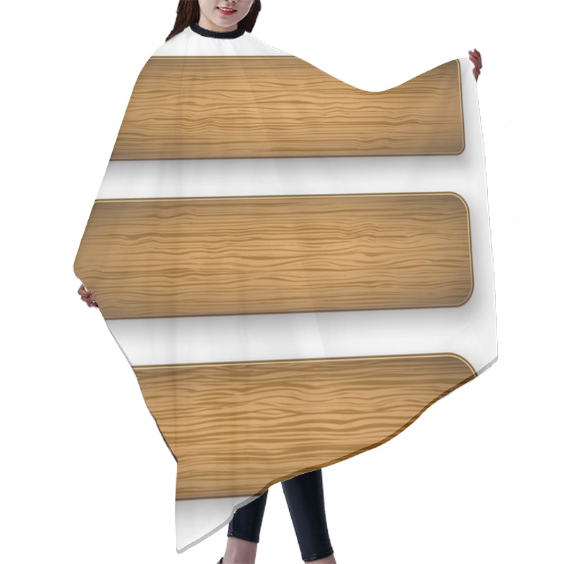 Personality  Vector Plate Wood Hair Cutting Cape