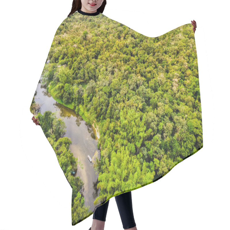 Personality  Aerial View Of Amazon Rainforest, South America Hair Cutting Cape