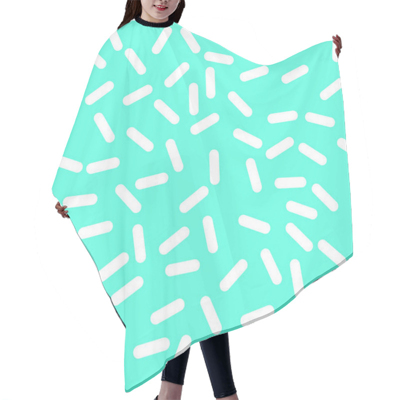 Personality  Retro Seamless Pattern In Memphis Style Design Hair Cutting Cape