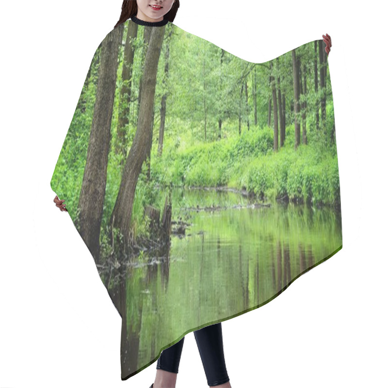 Personality  Forest River Scene Hair Cutting Cape