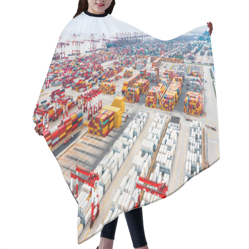 Personality  Shanghai Yangshan Port Container Terminal Hair Cutting Cape