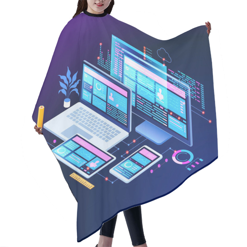 Personality  Cross-platform Concept Banner Hair Cutting Cape