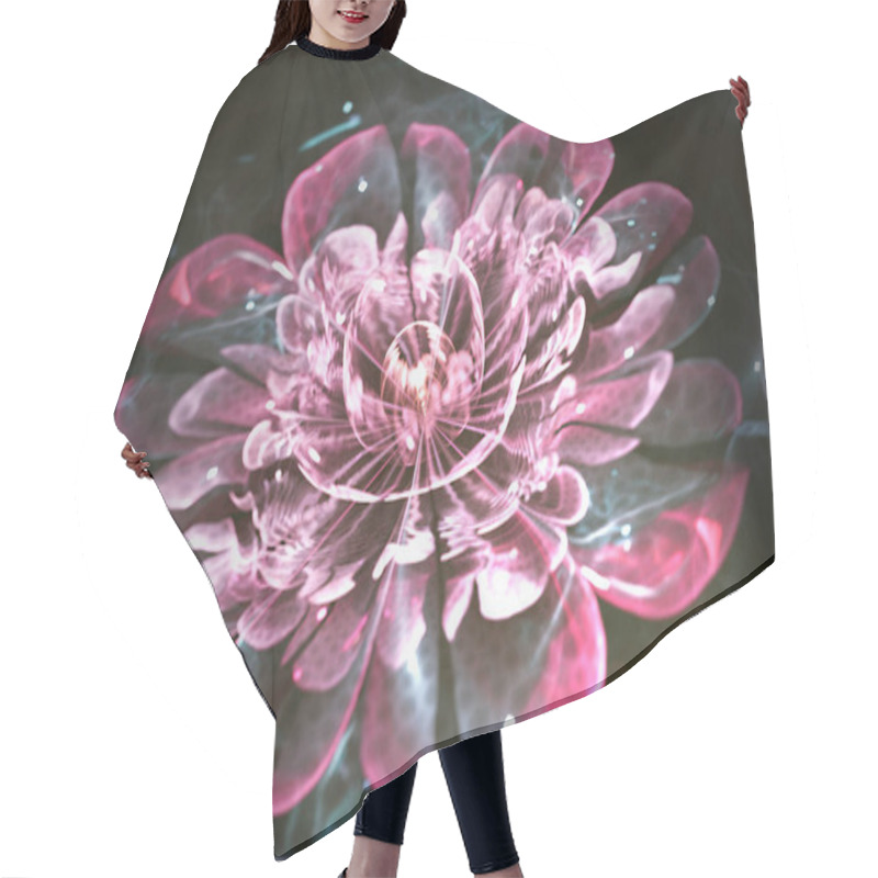 Personality  Abstract Fractal Flower Background Hair Cutting Cape