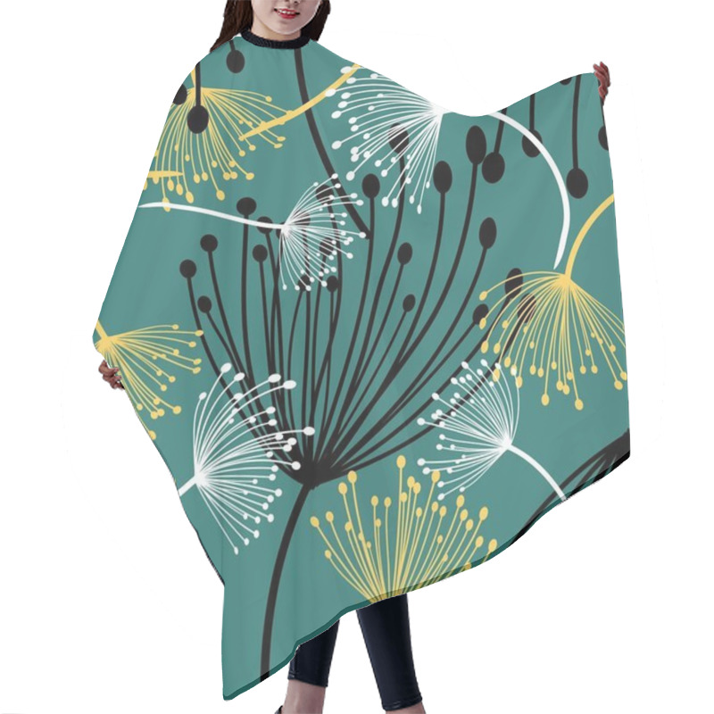 Personality  Dandelion Flowers, Seamless Pattern, Vector Illustration Eps 10 Hair Cutting Cape