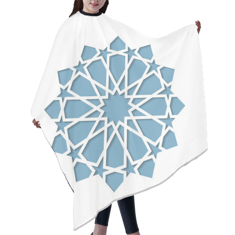 Personality  Geometric Islamic Ornament Star Hair Cutting Cape