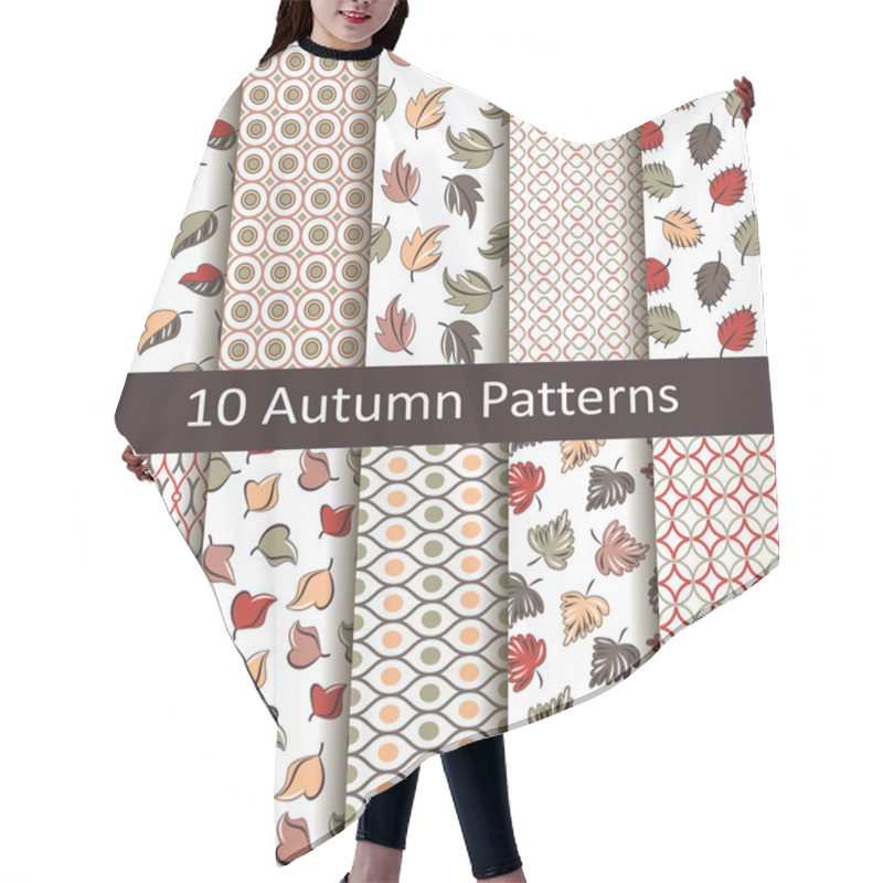 Personality  Set Of Ten Autumn Patterns Hair Cutting Cape