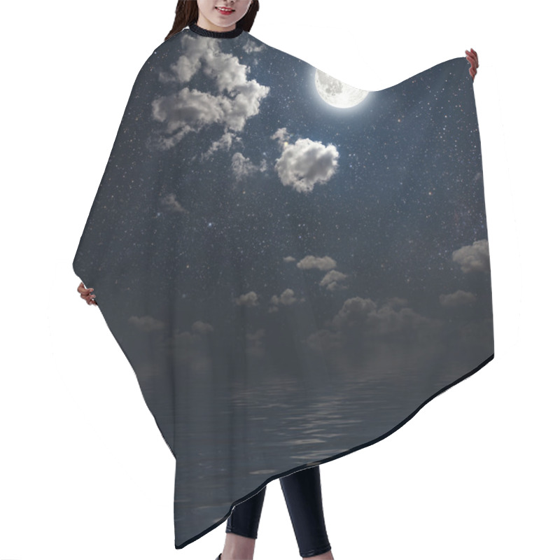 Personality  Moon On A Background Star Sky Hair Cutting Cape