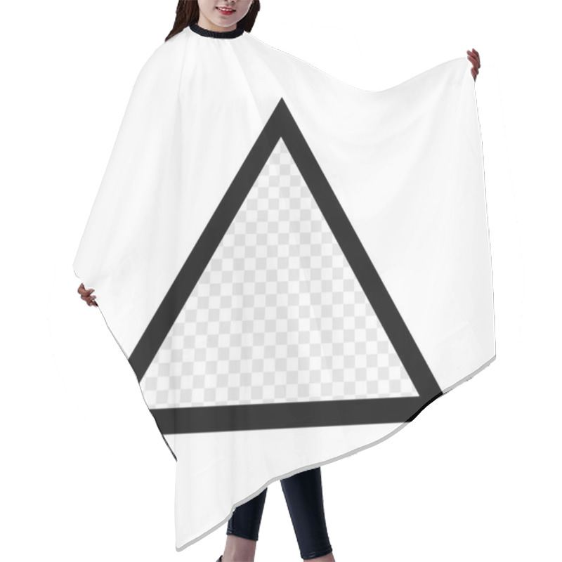 Personality  Triangle Line Frame Black Transparent Vector Design Hair Cutting Cape