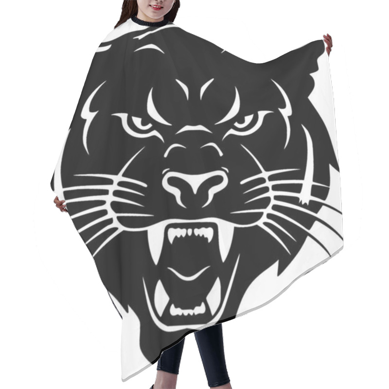 Personality  Panther - Minimalist And Flat Logo - Vector Illustration Hair Cutting Cape