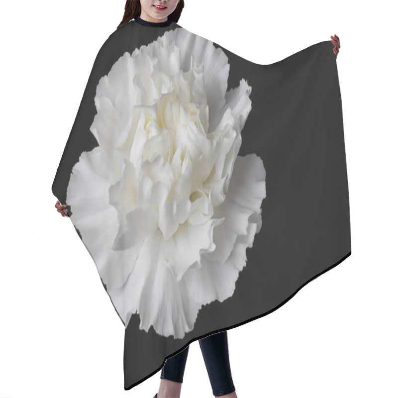 Personality  Single White Carnation Head Hair Cutting Cape