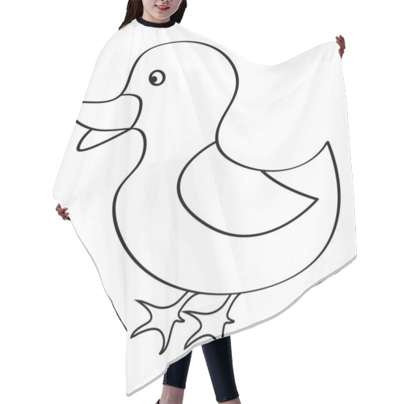 Personality  This Is Duck Logo Vector Illustration Design Hair Cutting Cape