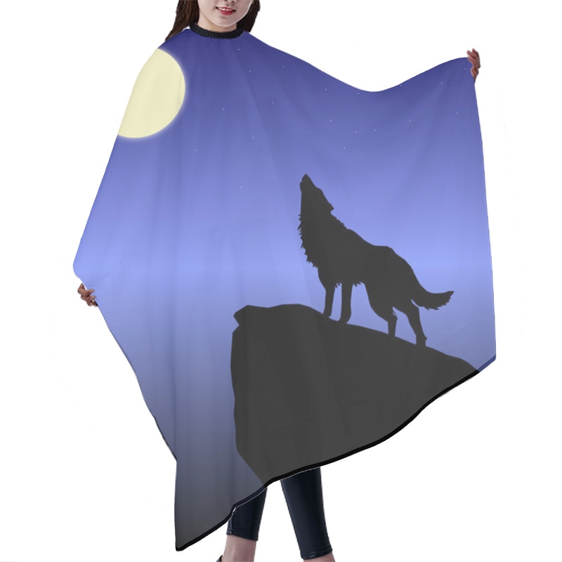 Personality  The Wolf Howls On The Moon Hair Cutting Cape