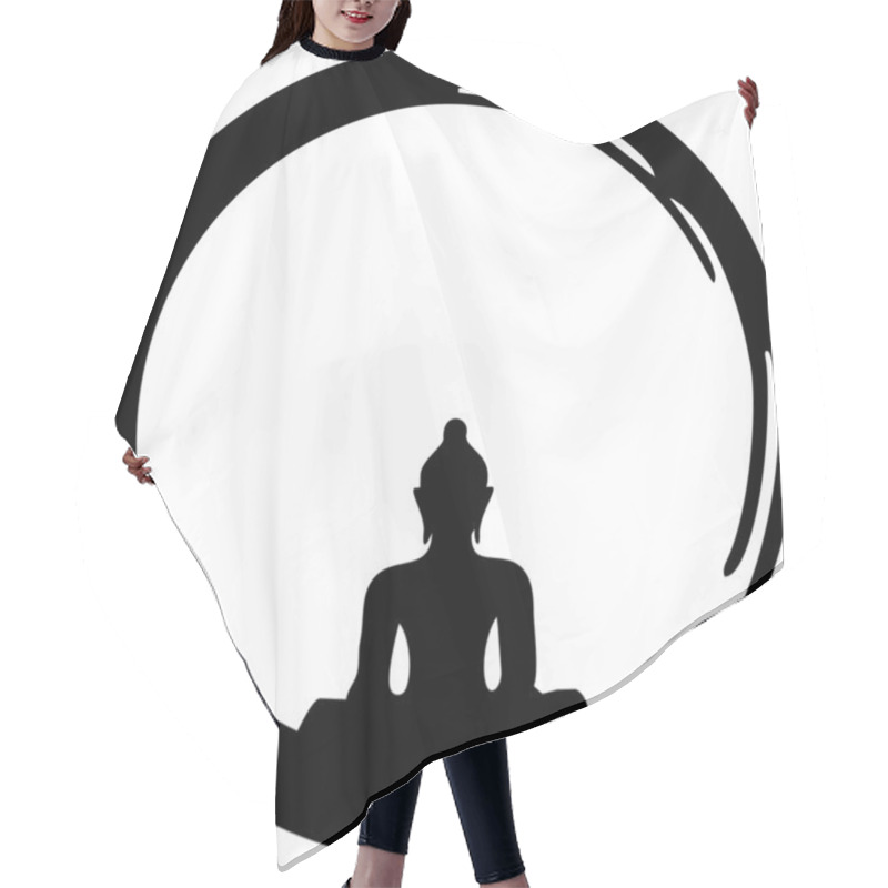 Personality  Enso, Zen Circle Of Enlightenment - Buddha Hair Cutting Cape