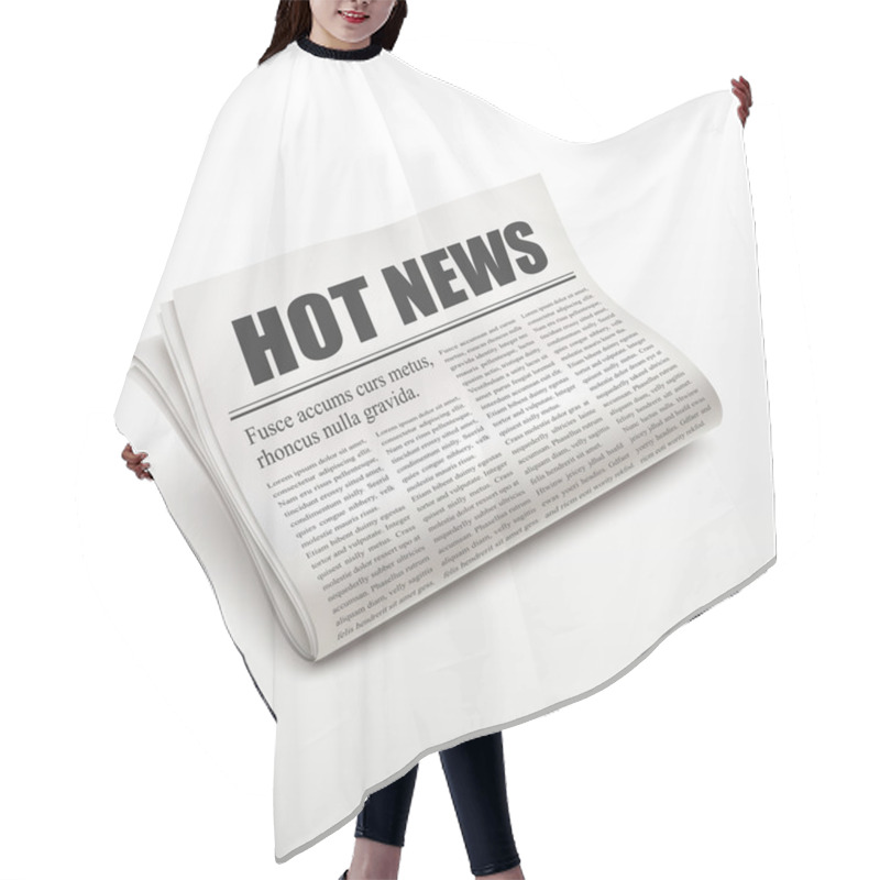 Personality  Hot News Words On Newspaper  Hair Cutting Cape