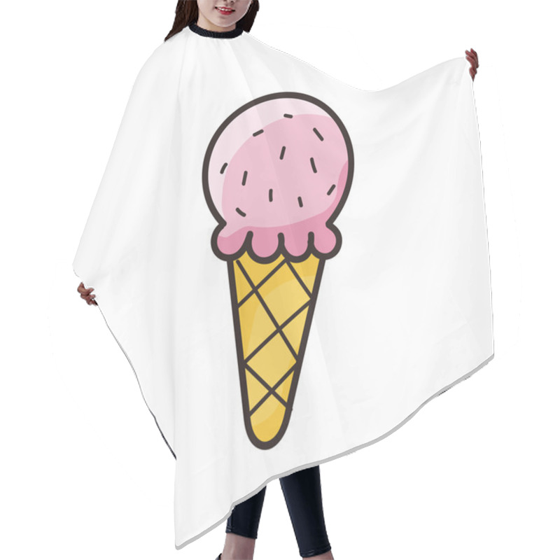 Personality  Ice Cream Doodle Hair Cutting Cape