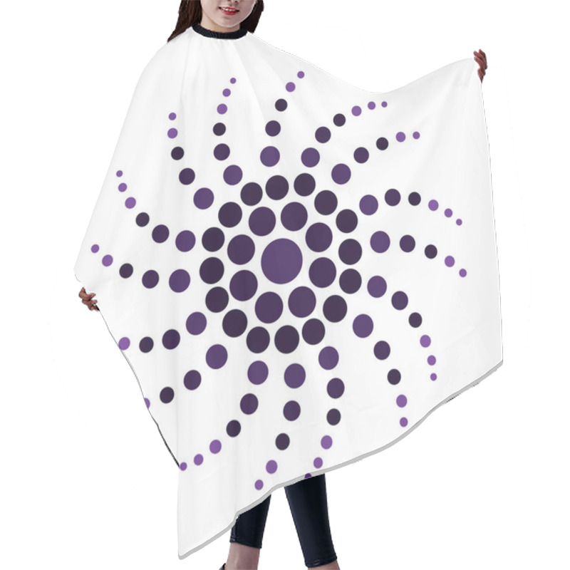 Personality  Dotted Abstract Floral Flower Isolated White Background Hair Cutting Cape