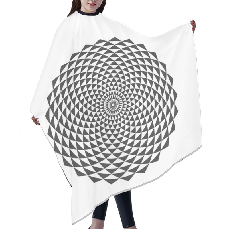 Personality  Circular Fractal Design Element Hair Cutting Cape