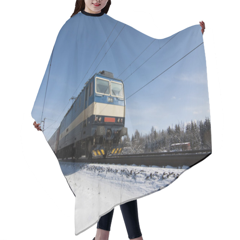 Personality  Train In Winter Hair Cutting Cape