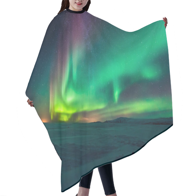 Personality  Northern Lights In Iceland Hair Cutting Cape