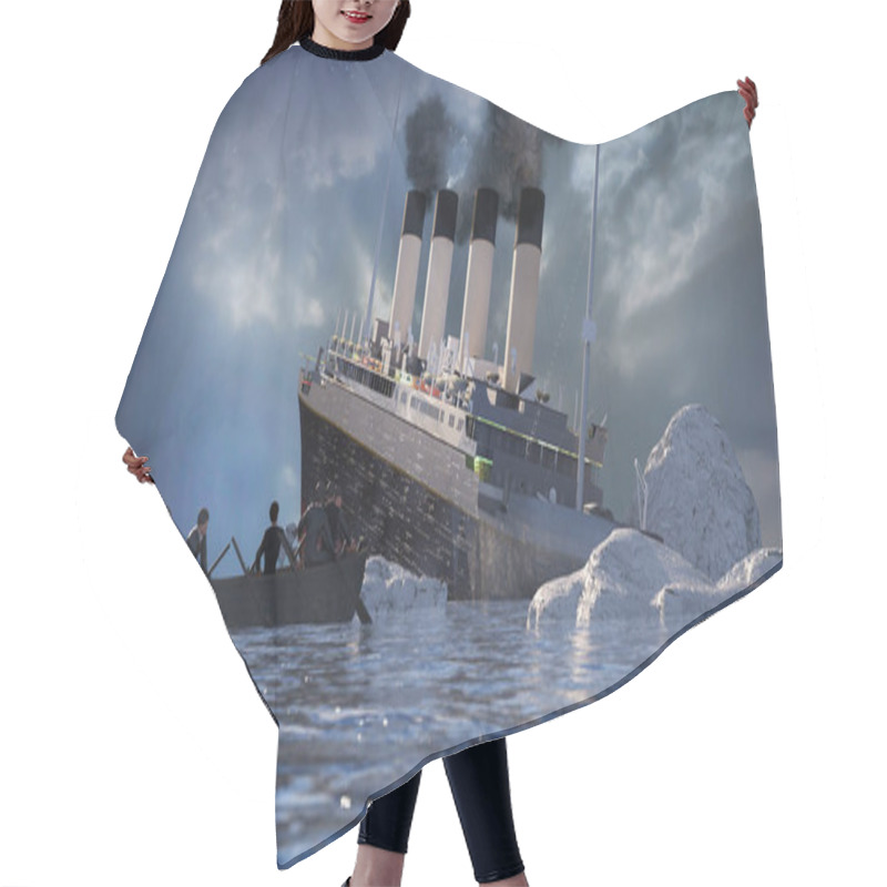 Personality  The Titanic Ocean Liner After It Struck An Iceberg In 1912 Off The Coast Of Newfoundland In The Atlantic Ocean Render 3d Illustration Hair Cutting Cape