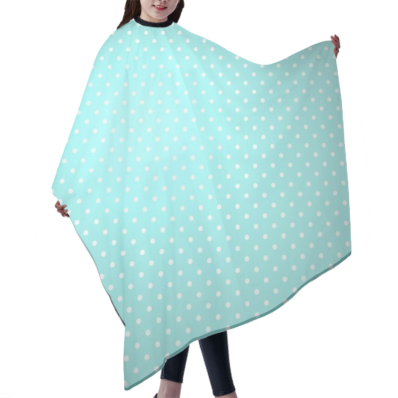 Personality  Blue Background With White Dots Hair Cutting Cape