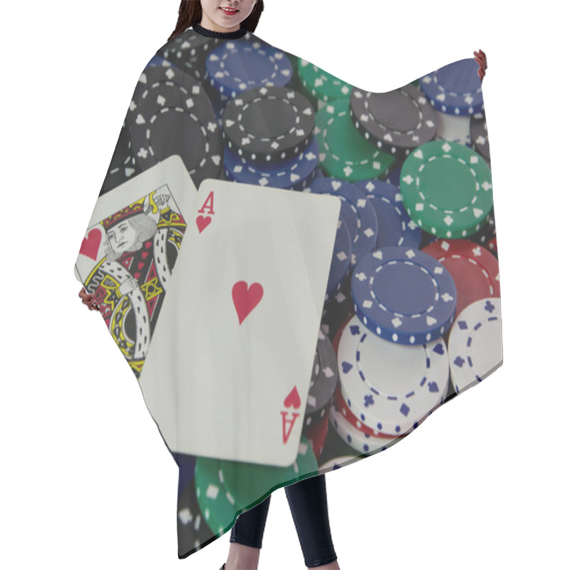 Personality  Ace King Of Hearts Hair Cutting Cape