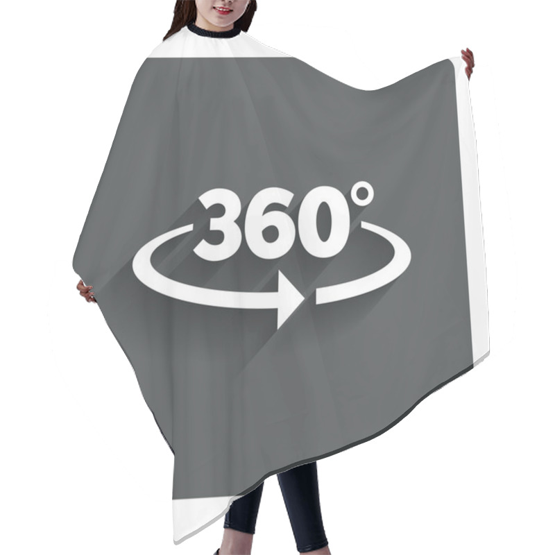 Personality  Angle 360 Degrees Sign Icon. Geometry Math Symbol Hair Cutting Cape