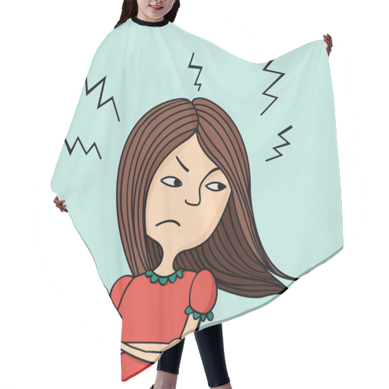 Personality  Angry Girl Hair Cutting Cape