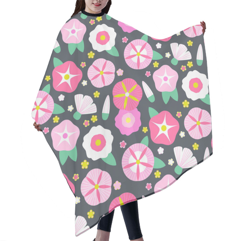 Personality  Seamless Pattern With Beautiful Bindweeds Hair Cutting Cape