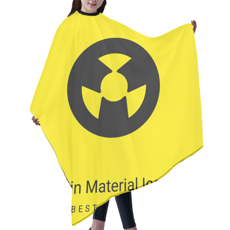 Personality  Atomic Symbol Minimal Bright Yellow Material Icon Hair Cutting Cape