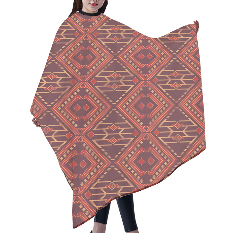 Personality  Seamless Background Southeast Asian Retro Aboriginal Traditional Hair Cutting Cape