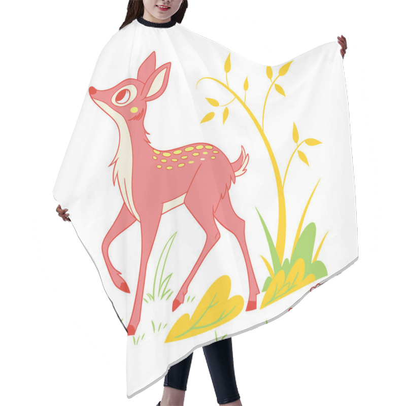 Personality  Deer Art Vector Illustration Showcasing Elegant And Detailed Deer Designs, Perfect For Nature-themed Projects, Wildlife Art, Outdoor Branding, And Educational Materials, Capturing The Beauty And Grace Of Deer In Intricate Vector Form Hair Cutting Cape