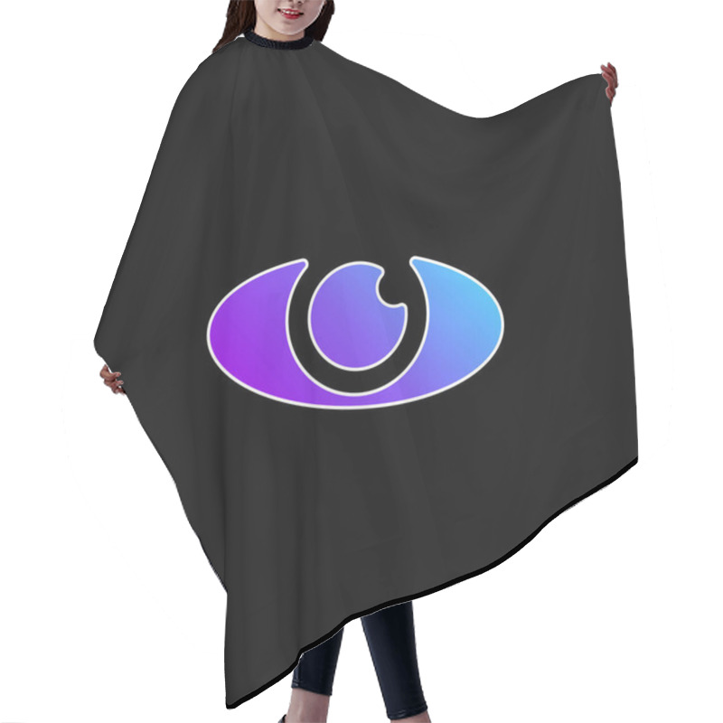 Personality  Big Eye Blue Gradient Vector Icon Hair Cutting Cape