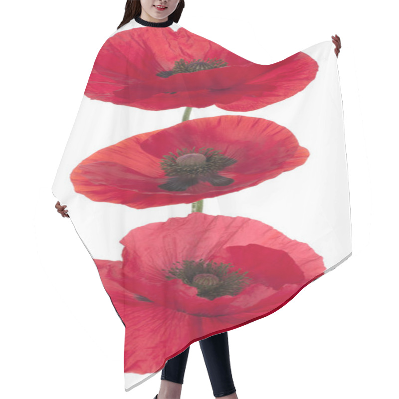 Personality  Poppy Flowers Hair Cutting Cape