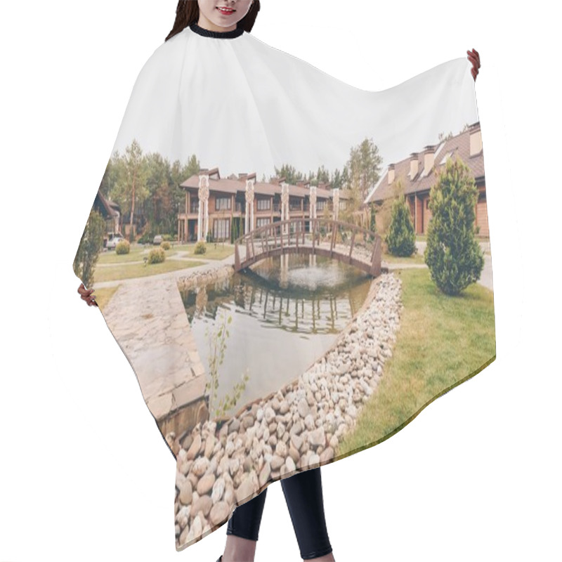 Personality  Bridge Over Pond Hair Cutting Cape