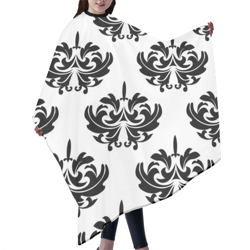 Personality  Damask Style Arabesque Pattern With A Floral Motif Hair Cutting Cape