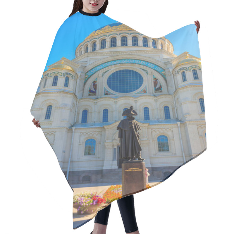 Personality  Monument To Russian Admiral Fyodor Ushakov In Front Of The Naval Cathedral Of St. Nicholas In Kronstadt, Russia. Inscription: To Admiral Fyodor Ushakov Hair Cutting Cape