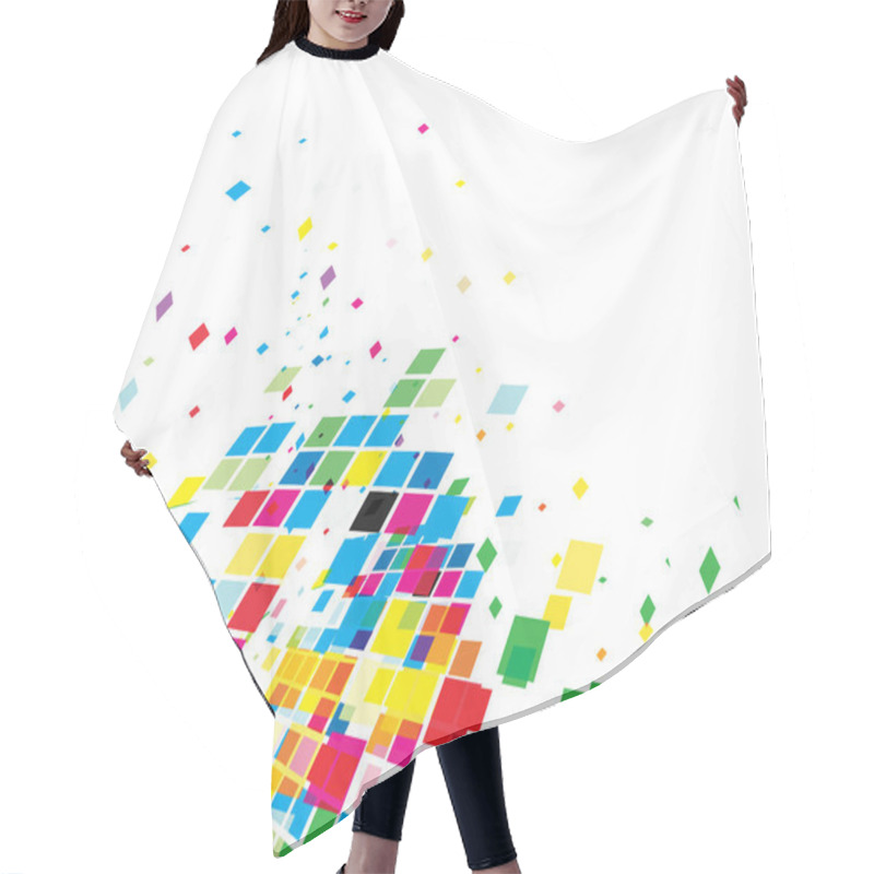 Personality  Abstract Mosaic Composition Hair Cutting Cape