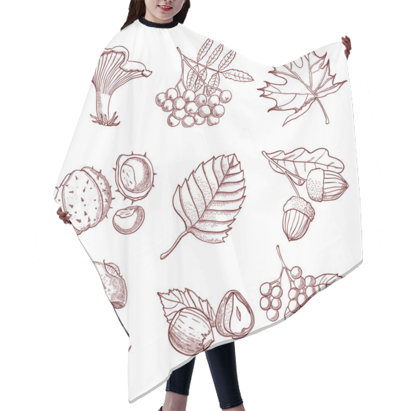 Personality  Hand Drawn Autumn Set Hair Cutting Cape