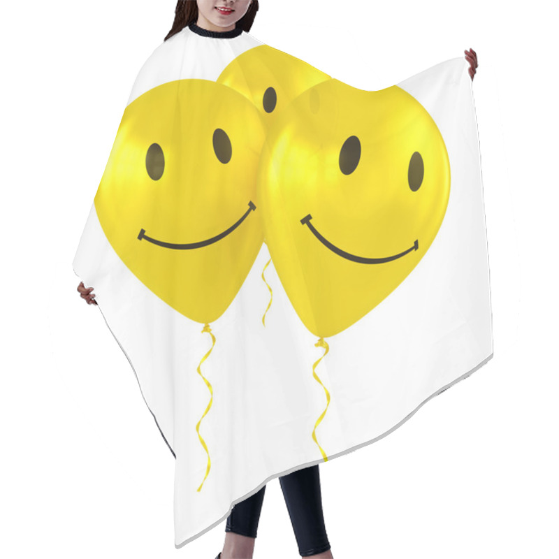 Personality  Balloons With Smiley Faces Hair Cutting Cape