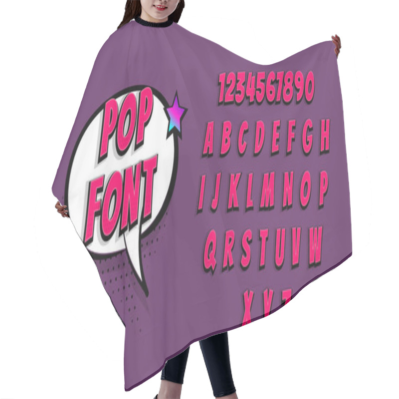 Personality  Comic Book Pop Art Super Hero Font Hair Cutting Cape