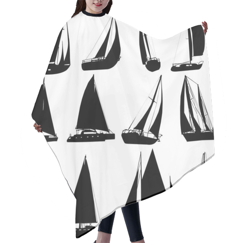 Personality  Sailing Boat Hair Cutting Cape