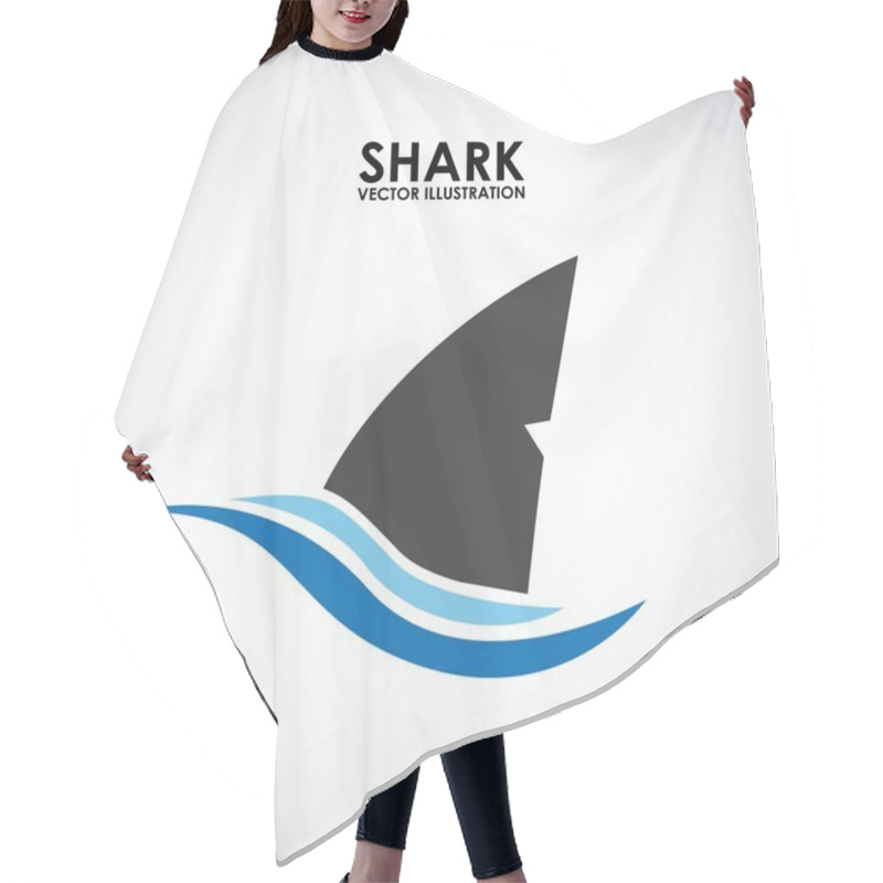 Personality  Shark Design  Hair Cutting Cape