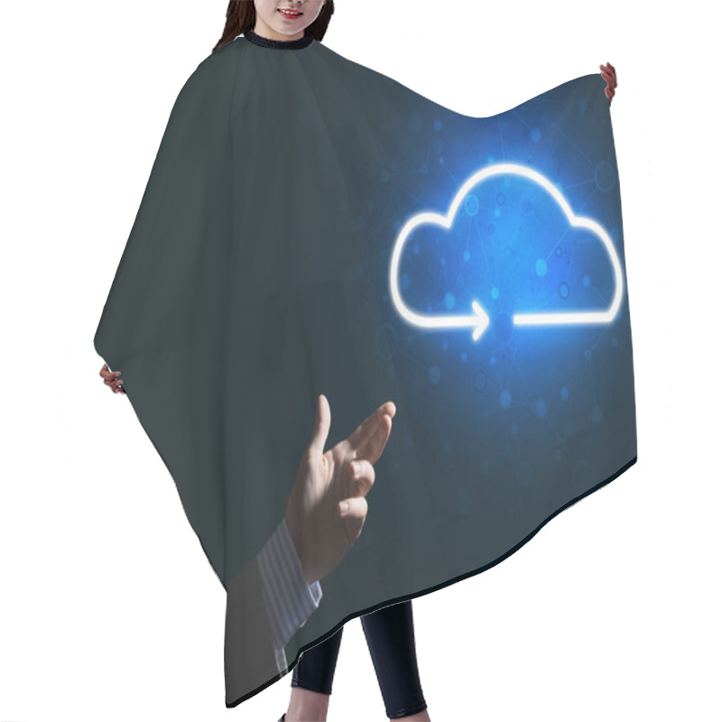 Personality   Luminous Cloud Computer Concept Hair Cutting Cape