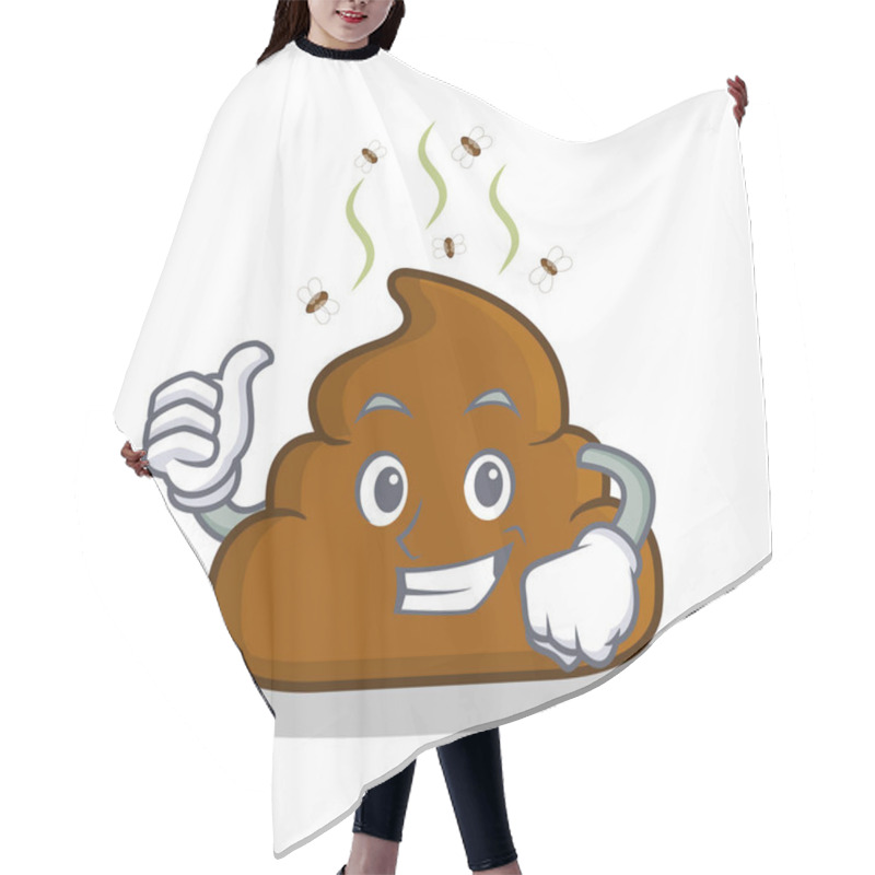 Personality  Thumb Up Poop Emoticon Character Cartoon Hair Cutting Cape