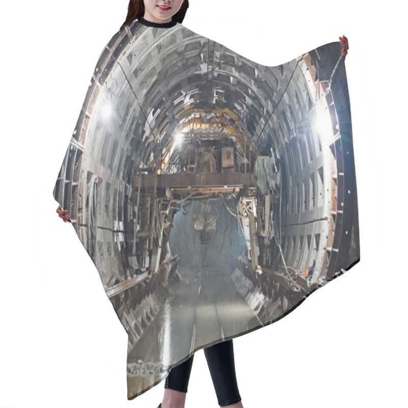 Personality  Subway Tunnel In Construction Hair Cutting Cape